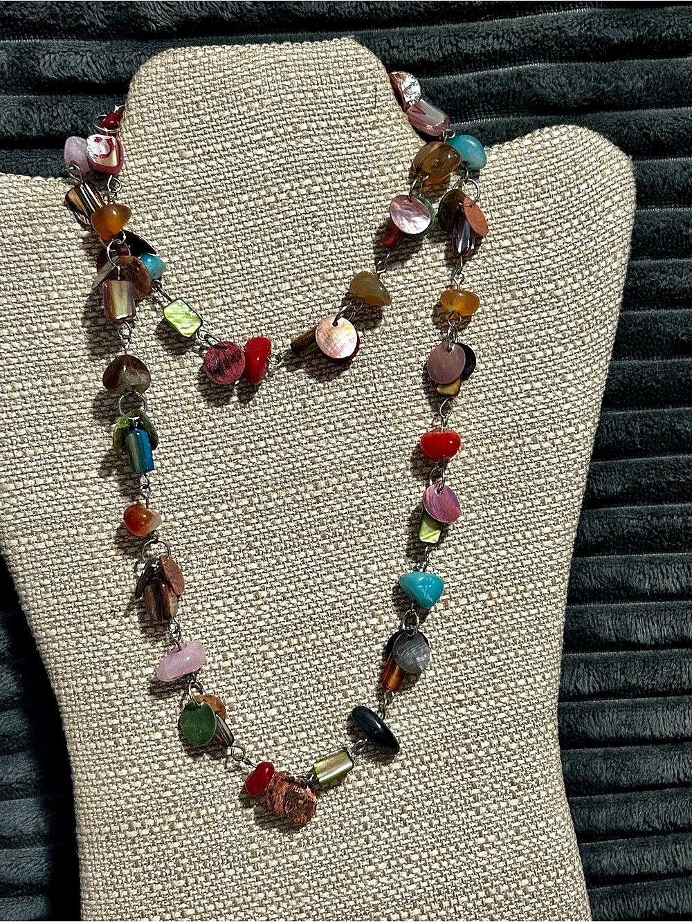 Multicolor & Pink Beaded Necklace